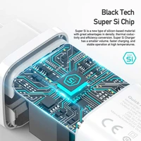 Sieninis įkroviklis Dux Ducis C80 Super Si - USB + Type C - PD 30W QC 3.0 18W 3A baltas