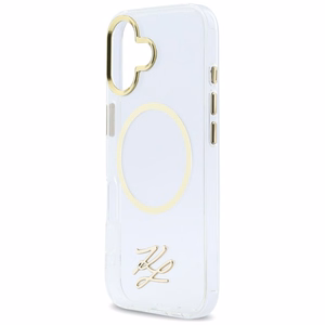 Karl Lagerfeld IML KL Script Logo MagSafe Dėklas for iPhone 17 - skaidrus