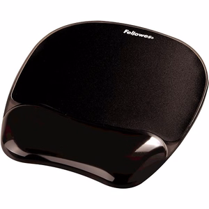 Fellowes CRYSTAL pelės ir riešo kilimėlis gelio, juodas