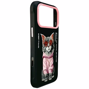 Nimmy Glasses Cool Cat dėklas telefonui iPhone 17 Pro - juodas