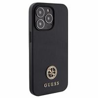 Guess Strass Metal Logo dėklas telefonui iPhone 13 Pro 6.1" - juoda
