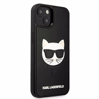 Karl Lagerfeld 3D Guminis Choupette dėklas iPhone 13 mini - juodas