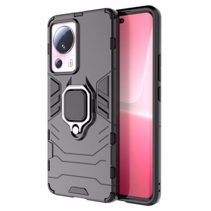 Dėklas telefonui Ring Armor Xiaomi 13 Lite su magnetiniu laikikliu ir žiedu - juodas