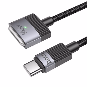 Laidas USB C į Mag3 Hoco 5A 140W magnetinis 1,8 m U141 juodas