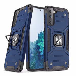 Wozinsky Ring Armor Tough Hybrid dėklas telefonui Samsung Galaxy S22 mėlynos spalvos su magnetiniu laikikliu