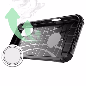 Hibridinis šarvuotas dėklas iPhone 17 - juodas