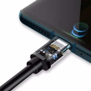 Dudao USB - USB Type C kabelis Super Greitas Įkrovimas 1 m, juodas (L5G-Black)