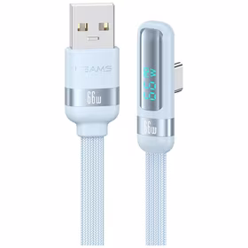 Laidas USAMS US-SJ651 66W USB-A/USB-C 1.2m mėlynas