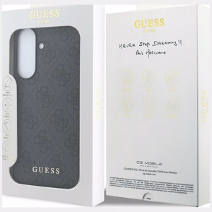 Guess dėklas Samsung Galaxy A37 (PU 4G Classic Logo with Charm) juodas