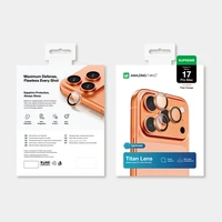 AmazingThing AR Sapphire Camera Lens Glass for iPhone 17 Pro / Pro Max - with Orange Frame
