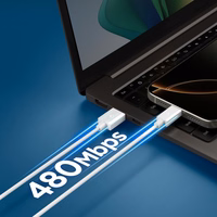 Spigen EB6010AC USB-A / USB-C 60W laidas 100 cm - baltas