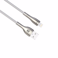 Forever Sleek laidas USB - Lightning 1,0 m 2.4A baltas