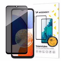 Wozinsky Privacy Glass grūdintas stiklas Samsung Galaxy A14 5G / Galaxy A14 su Anti Spy privatumo filtru
