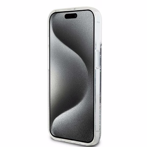 DKNY skystojo blizgučio didelio logotipo dėklas telefonui iPhone 15 Plus / 14 Plus - juodas