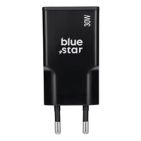 Kelioninis įkroviklis Blue Star Slim GaN 2x Type C PD QC4.0 3A 30W juodas