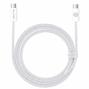 Blavec Kabelis Candy pynėtas - Type C iki Type C - PD 60W 3A 3 metrai Apple CarPlay/Android Auto (CCA-CC3W30) baltas