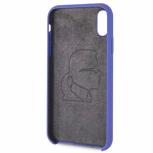 Karl Lagerfeld silikoninis iPhone Xr dėklas telefonui - violetinis
