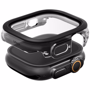 Uniq Voute dėklas su grūdintu stiklu Apple Watch Ultra 49 mm - juodas