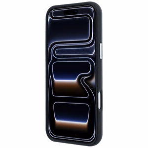 BMW Sign Deboss Quilted Metal Logo dėklas, skirtas iPhone 18 Pro / 17 Pro, suderinamas su MagSafe – tamsiai pilkas