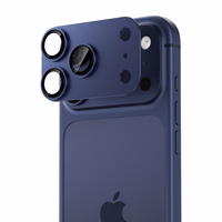 Benks grūdintas stiklas Glass Warrior metalinė integruota objektyvo apsauga (C069) Iphone 17 Pro (3 objektyvai) mėlyna