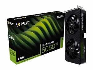 Видеокарта Palit NVIDIA GeForce RTX 5060 Ti 8 GB GDDR7 128 bit PCIE 5.0 16x двойной слот 1xHDMI 3xDisplayPort NE7506T019P1-GB2062D