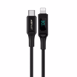 Acefast кабель MFI USB Type C - Lightning 1.2m, 30W, 3A чёрный (C6-01 Black)