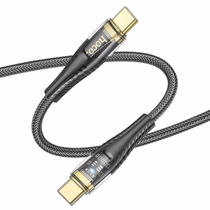 Kabelis USB-C į USB-C Hoco 3A 60W 1,2 m U121 juodas