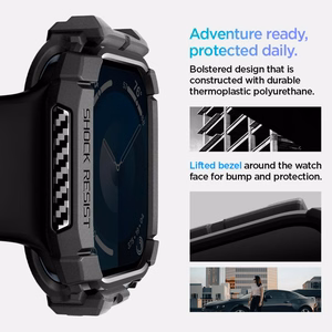 Spigen Rugged Armor dėklas Apple Watch 10 (42mm) - juodas