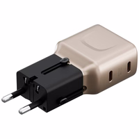 Ładowarka sieciowa Energea TravelGo adapteris 45 2xUSB-C 45W złoto-czarna