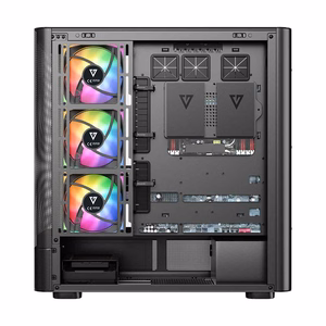 MODECOM kompiuterio korpusas Volcano AQ400 ARGB Midi Juoda