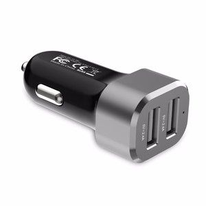 Crong Power 24 W automobilinis įkroviklis su 2 USB-A jungtimis, 2.4 A, aliumininis