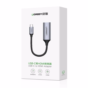 Ugreen USB Type C į HDMI 2.0 adapteris 4K @ 60 Hz Thunderbolt 3 MacBook / PC pilkas (70444)