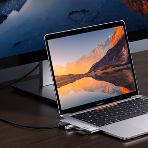 Ugreen CM380 šakotuvas 2xUSB-C - HDMI/2xUSB 3.0/SD TF/USB-C PD - pilkas