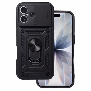 Stumdomas kameros šarvas dėklas telefonui Iphone 17 juodas