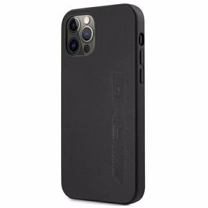 AMG odinis dėklas su karštu antspaudu iPhone 12 Pro Max - juodas
