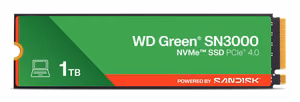 SSD|SANDISK|150xTBW rating|MTBF 1.75 h|NVMe Yes|PCI Express 4.0|M.2|1000 GB|POWERED BY SANDISK|Green|WDS100T4G0E