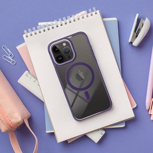 COLOR EDGE MAG COVER dėklas telefonui suderinamas su Magnetiniu IPHONE 15 Pro violetinė