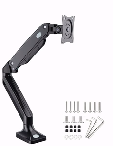 Gembird MA-DA1-03 monitoriaus laikiklis arba stovas 88,9 cm (35") Stalas Juoda