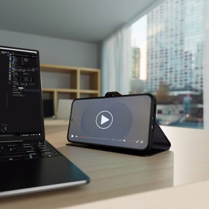 Puro atverčiamas dėklas su pinigine Samsung Galaxy S25+ - juodas