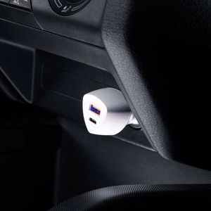 Įkroviklis automobilinis Forcell (CC50-1A1C) (1xUSB-C; 1xUSB; 5A 38W) baltas