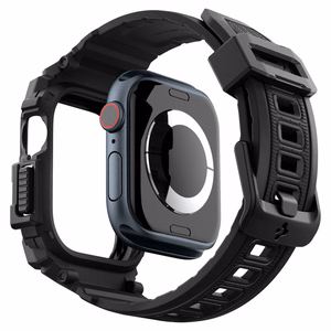 Spigen Rugged Armor dėklas Apple Watch 10 46mm laikrodžiui - juodas