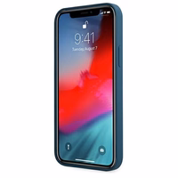 Guess GUHCP12LLSLMGBL iPhone 12 Pro Max 6.7" mėlyna/mėlyna kietas dėklas Metal Logo Script