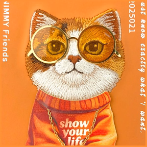 Nimmy Glasses Cool Cat deklas iPhone 17 Pro Max - oranzinis