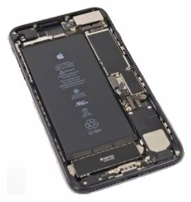 Galinis dangtelis iPhone 7 Plus Jet Black pilnas su šleifais originalus (used Grade C)