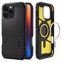 Spigen Tough Armor Magnetinis dėklas su stovu iPhone 16 Pro - juodas