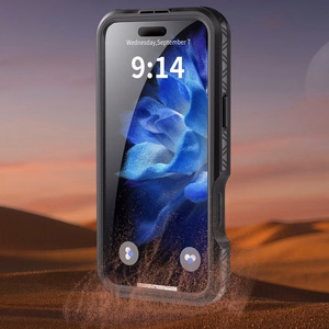Atsparus vandeniui dėklas SHELLBOX GT suderinamas su MagSafe IPHONE 16 Plus juodas