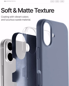 Mercury Pure Magsafe silikoninis dėklas Apple iPhone 16e/17e levandų pilkas