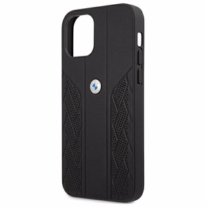 BMW Odinis išlenktas perforuotas dėklas iPhone 12 mini - juodas