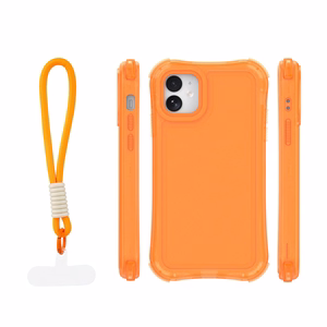 Safepop dėklas su dirželiu skirtas iPhone 11 oranžinis
