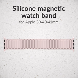 Mobilize silikoninis laikrodžio dirželis - magnetinis - Apple 38/40/41mm - rožinis